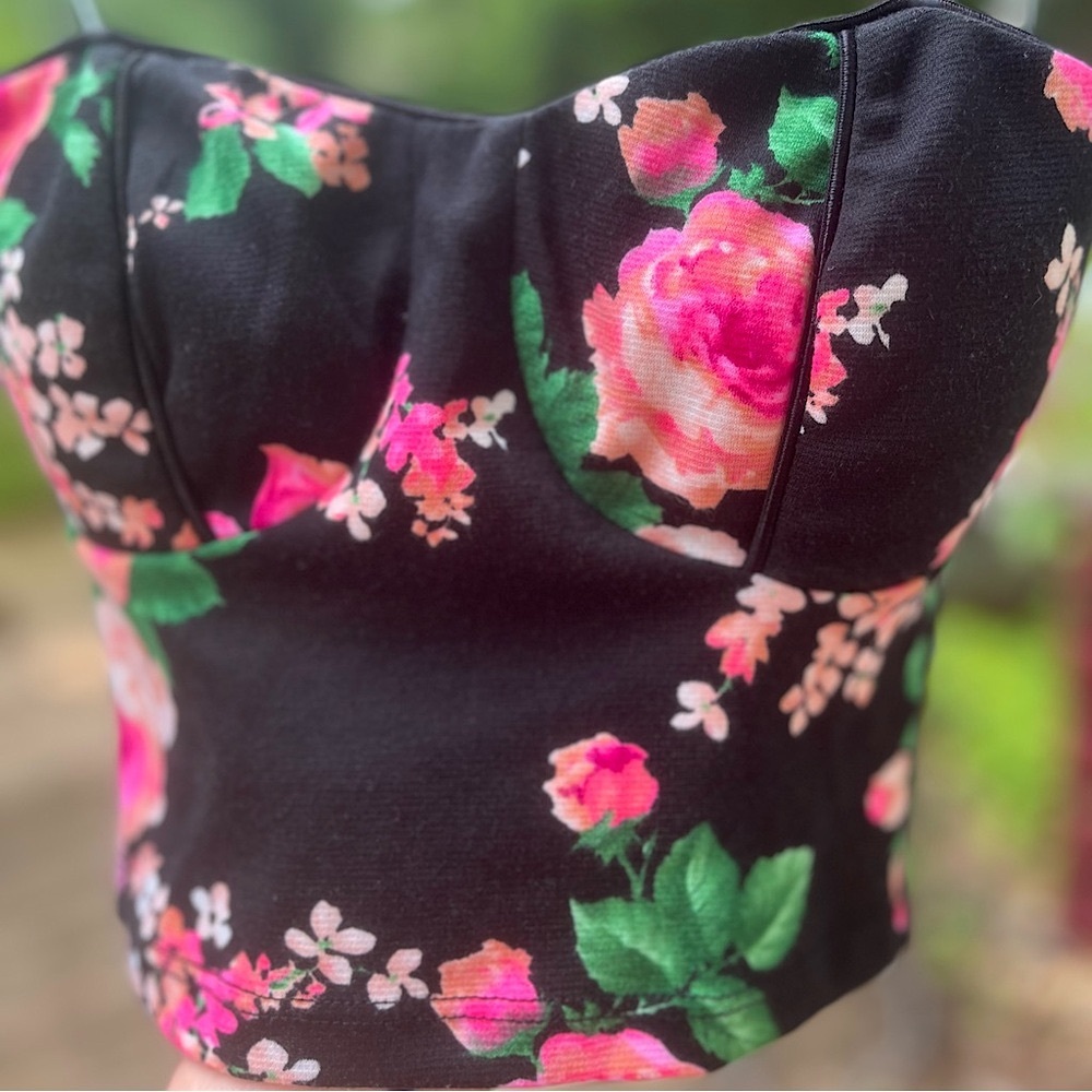 Charlotte Russe | Strapless Floral Tube Top | Size XS/S
